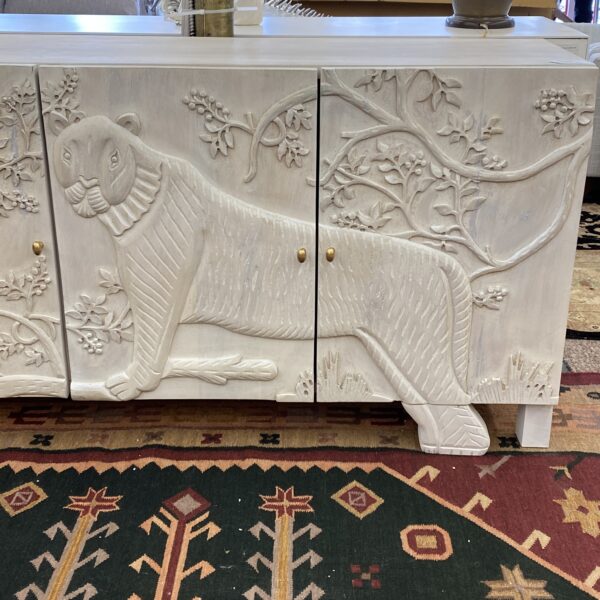 carved tiger sideboard