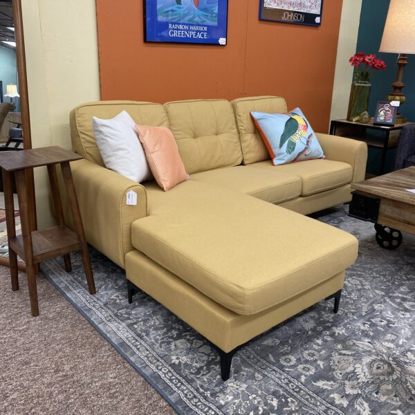 light orange chaise sectional