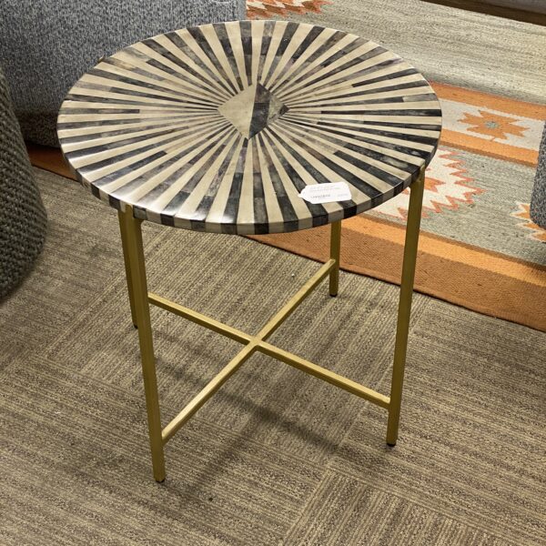 prisma bone inlay end table