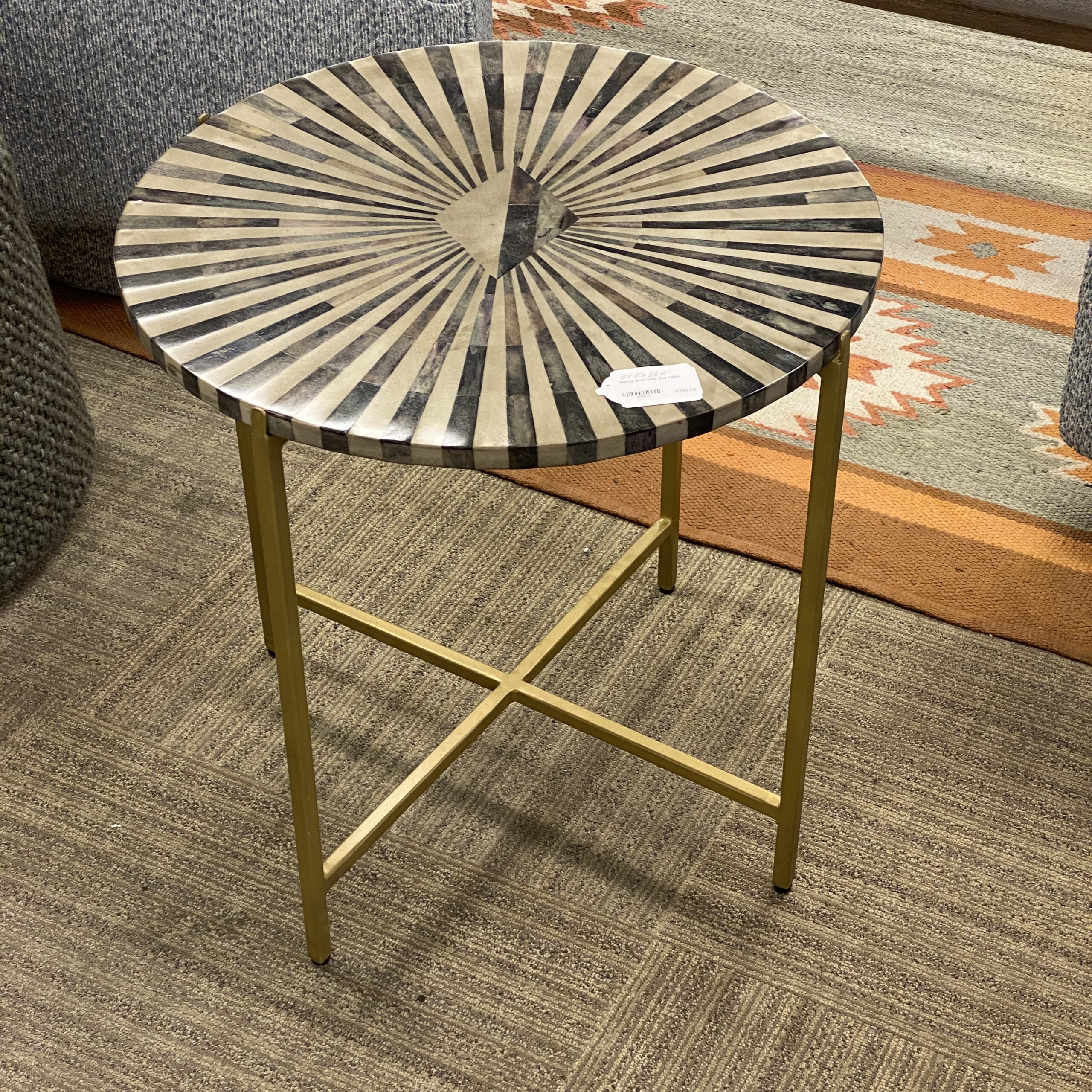 prisma bone inlay end table