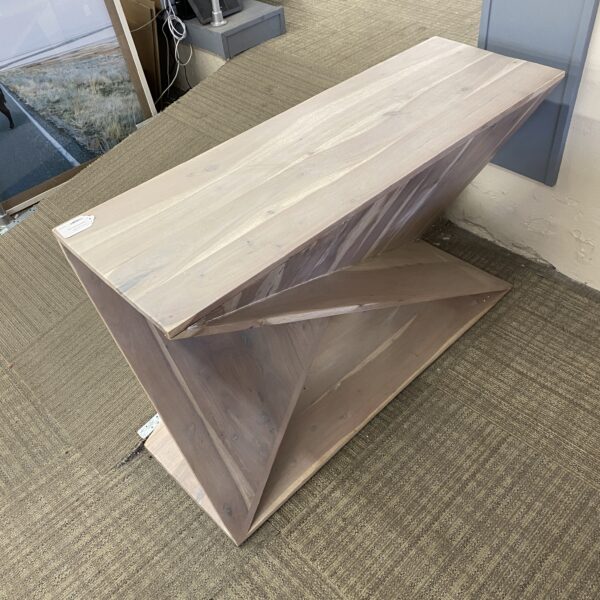 geometric console table