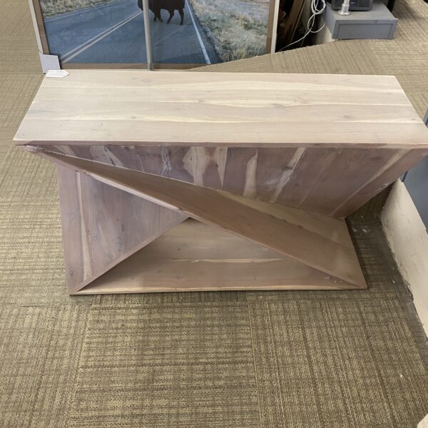 geometric console table