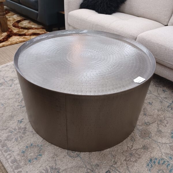 hammered brass coffee table