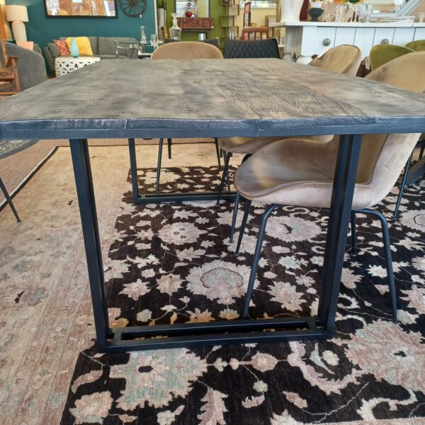 gray live edge dining table