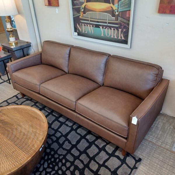 top grain chocolate leather sofa