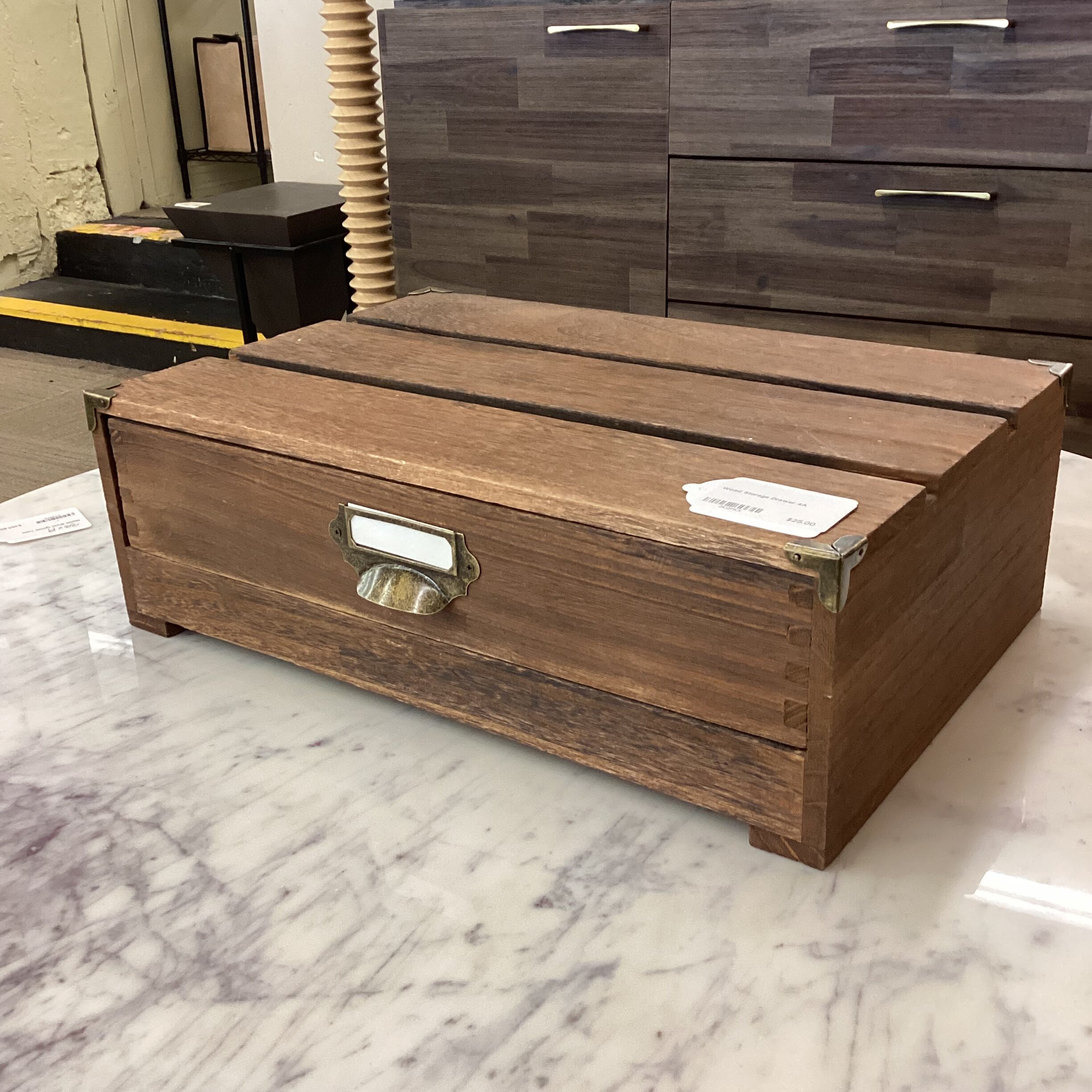 wood storage drawer