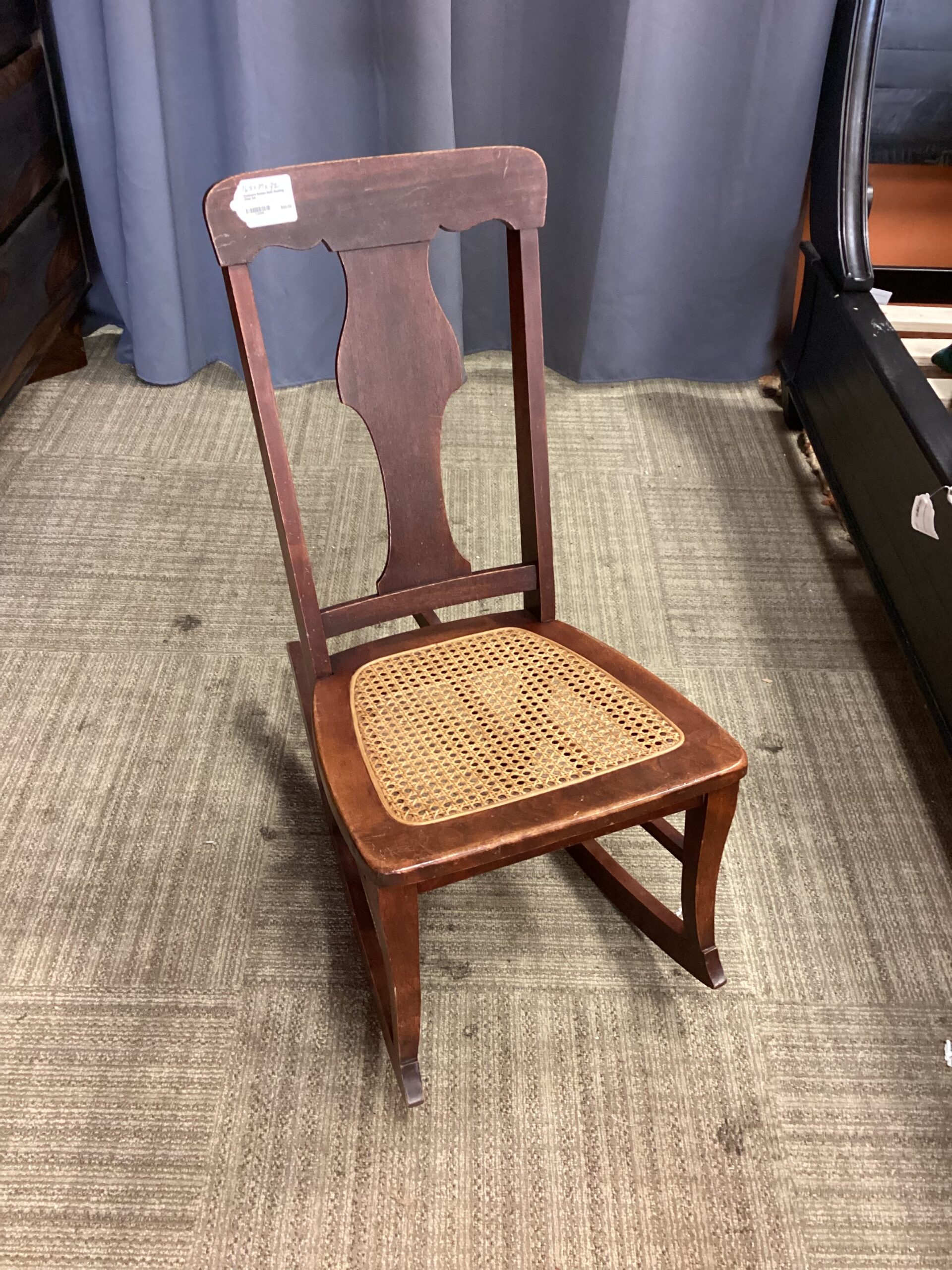 children’s rattan seat rocking chair