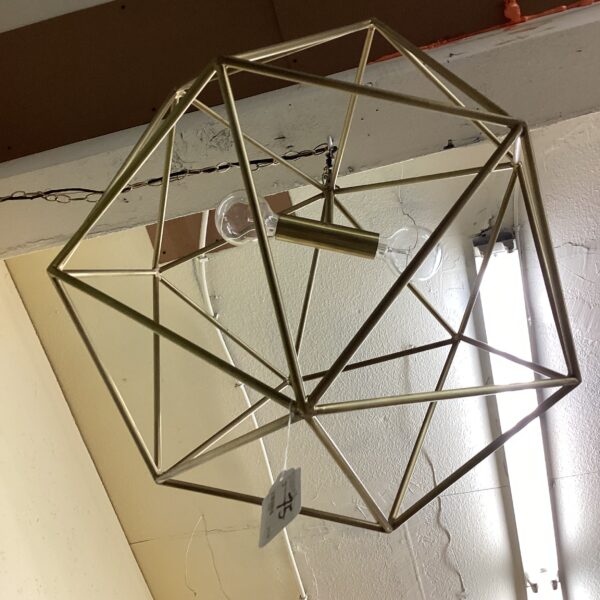 mod gold geometric chandelier