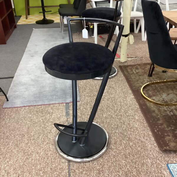 funky fresh mod black swivel bar stool