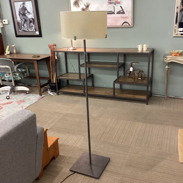 contemporary slender iron floor lamp