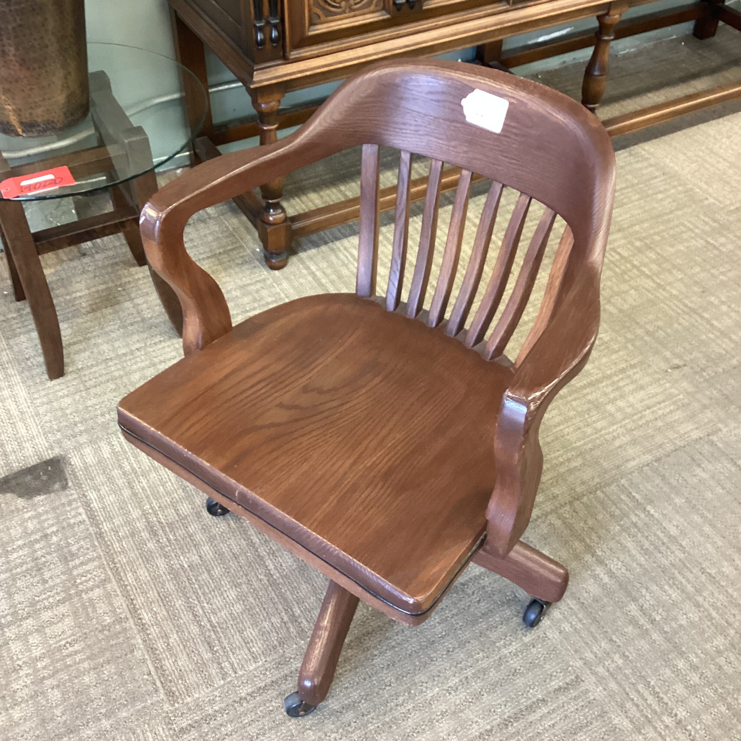 ye olde classic oak desk chair