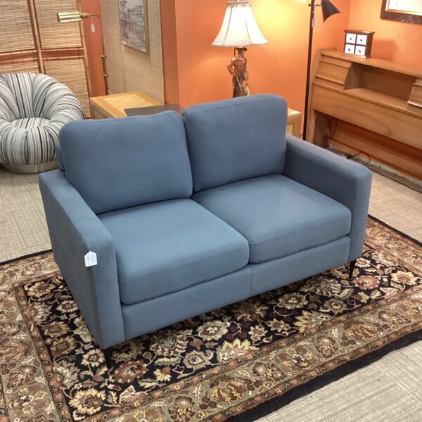 gray velvet loveseat