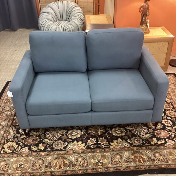 gray velvet loveseat