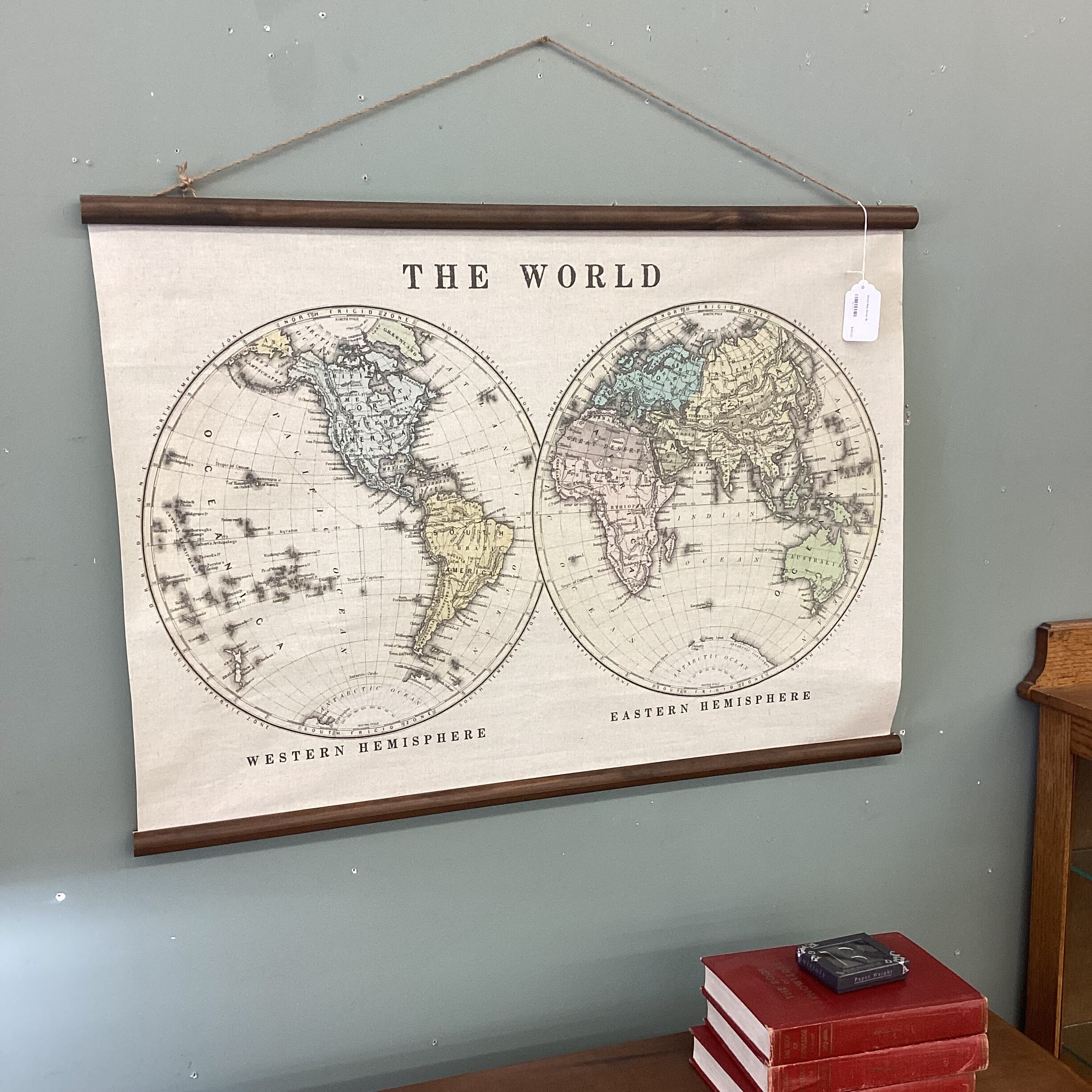 world map scroll