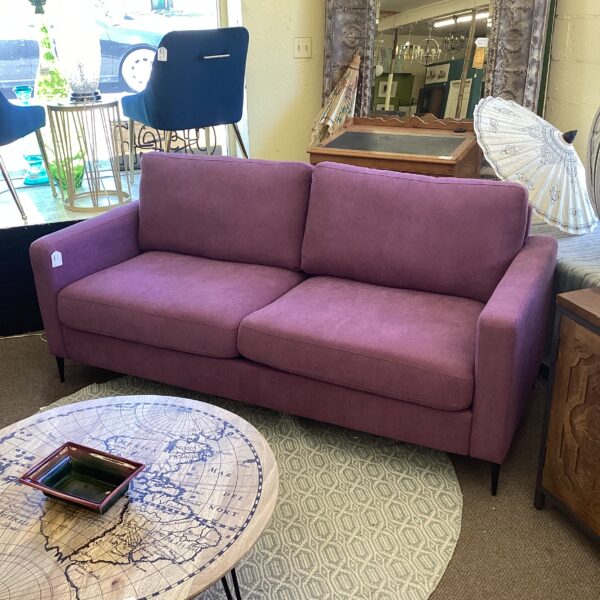 mod purple sofa