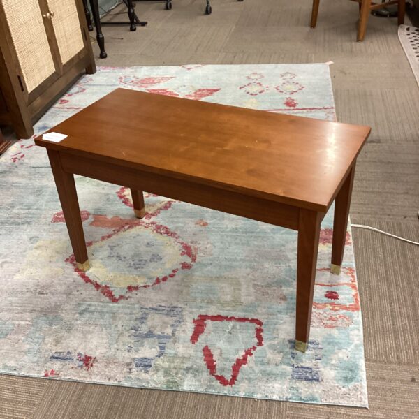 dark wood piano bench