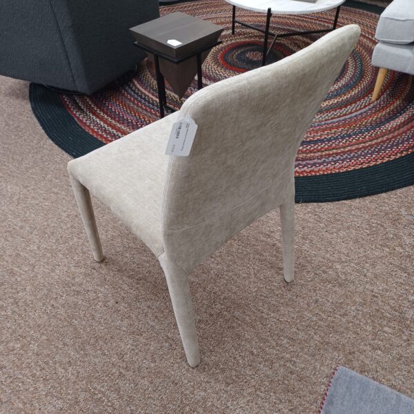 fully upholstered almond dining chair