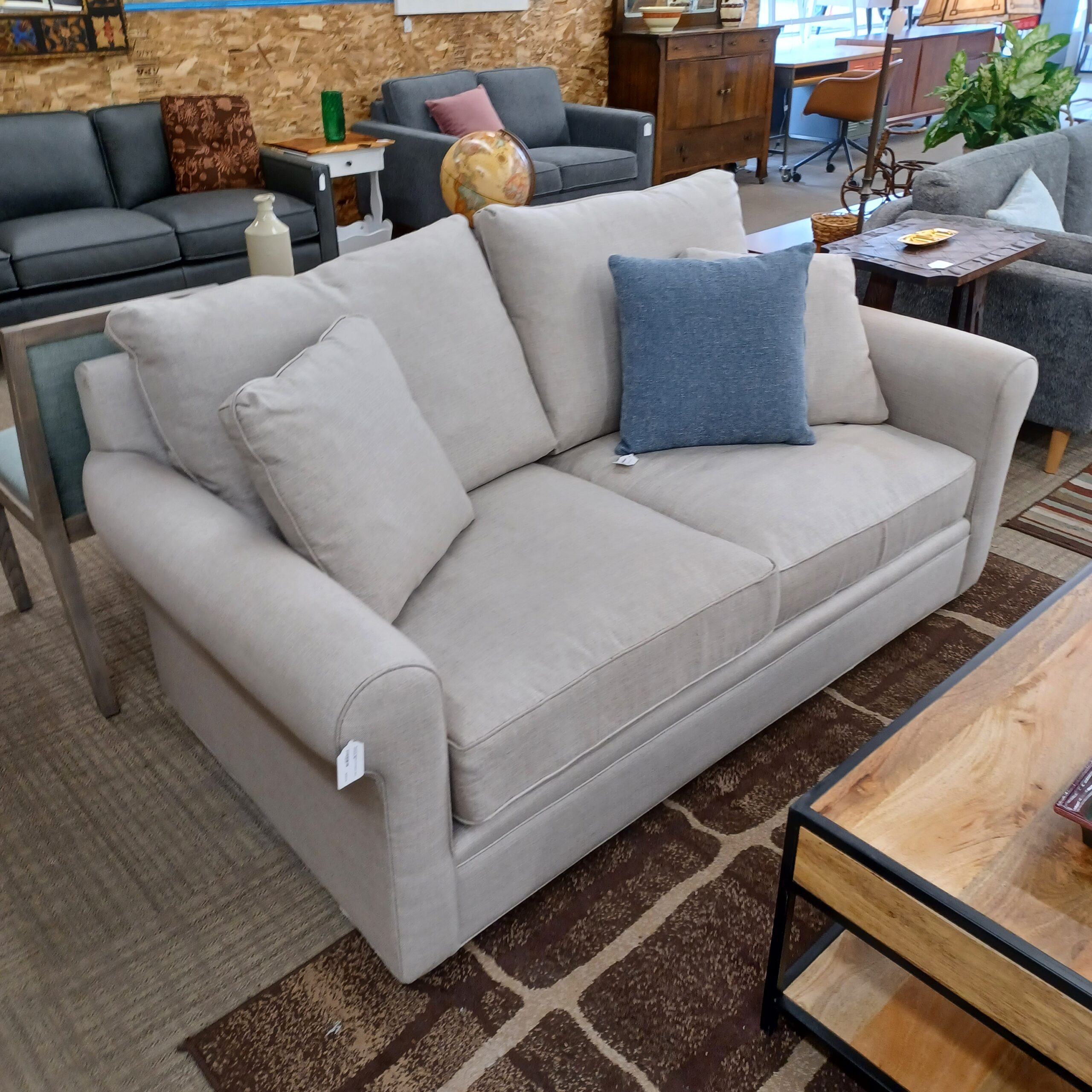 macy's modern concepts grey loveseat