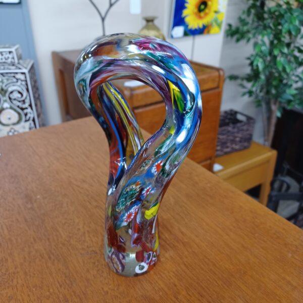 signed g. redmond multicolor art glass sculpture