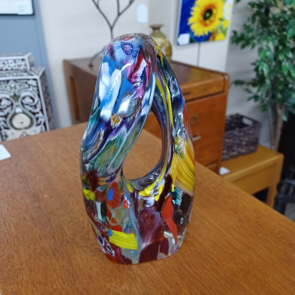 signed g. redmond multicolor art glass sculpture