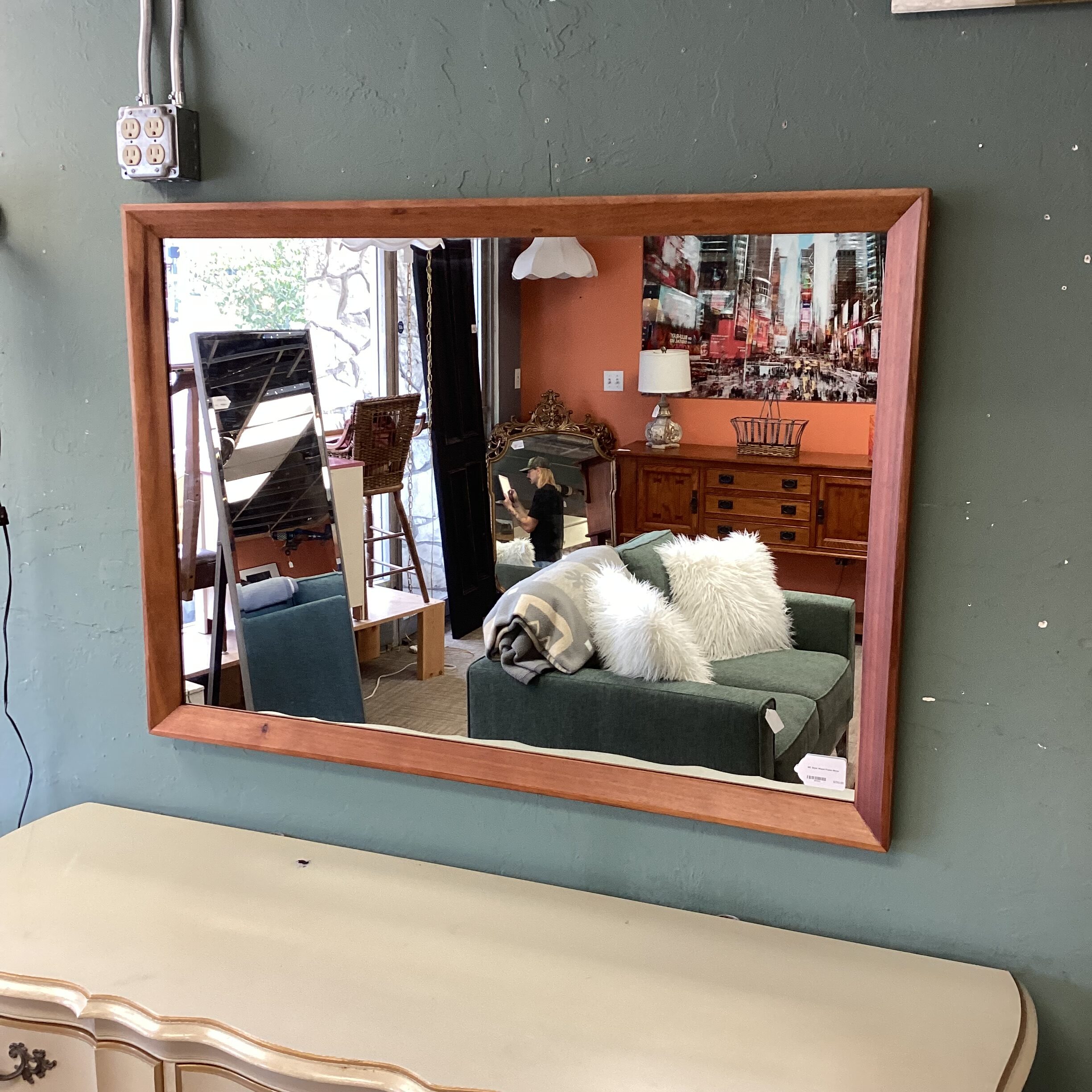 mc style wood frame mirror