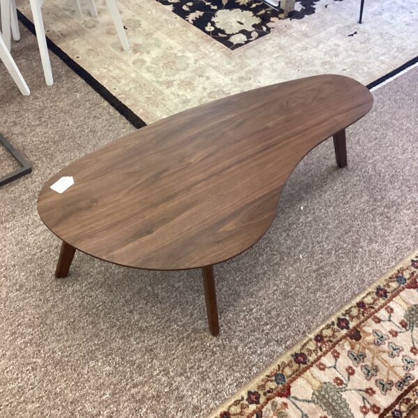 mod walnut coffee table