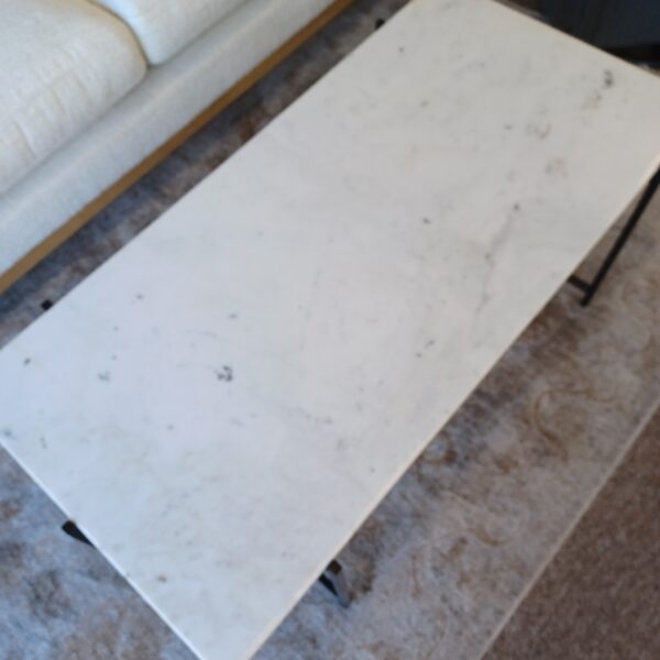 marble top rectangular coffee table