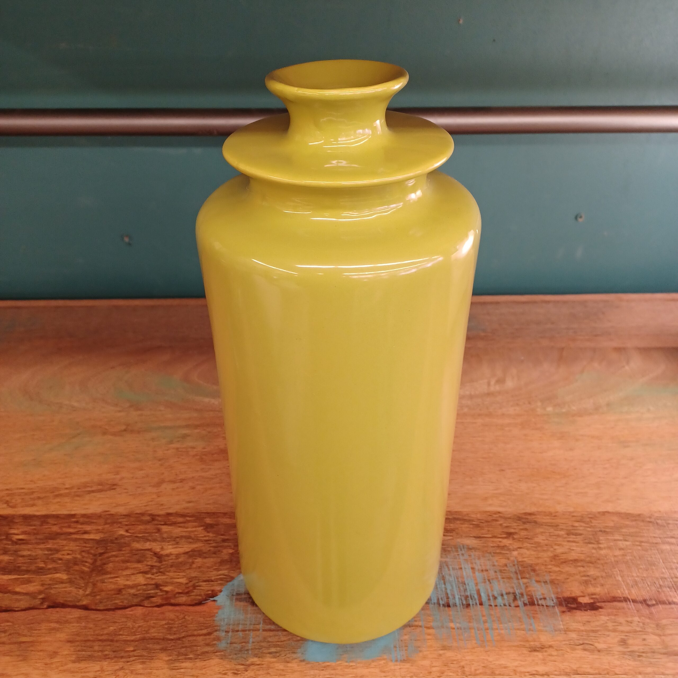 large green glazed vase