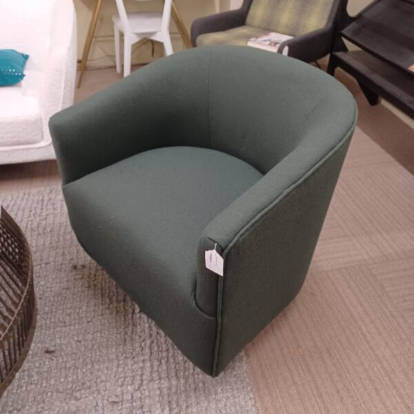 green swivel chair