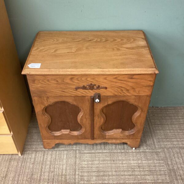 antique oak wash stand chest