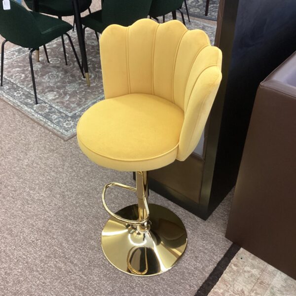 yellow shell back adjustable stool