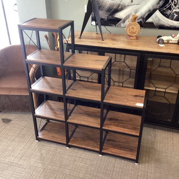 low storage console w/ 2 fabric drawers