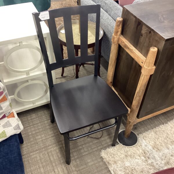 gun metal slat back side chair