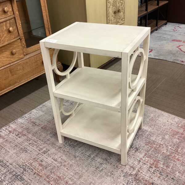 off white circles side table