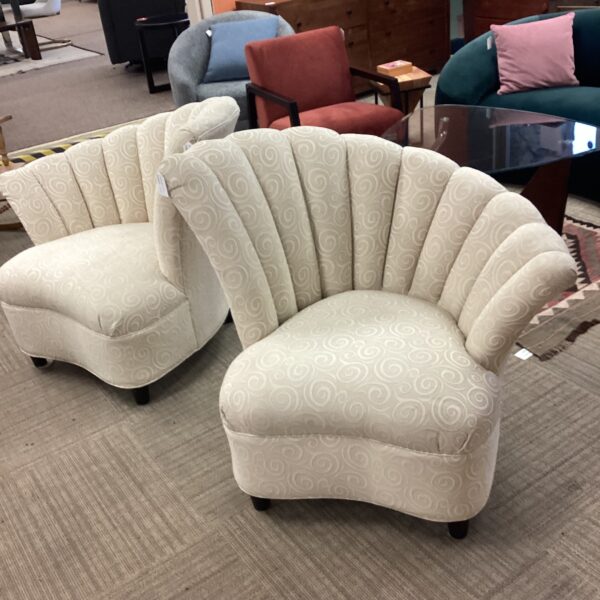 art deco style spiral design accent chair