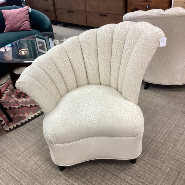 art deco style spiral design accent chair