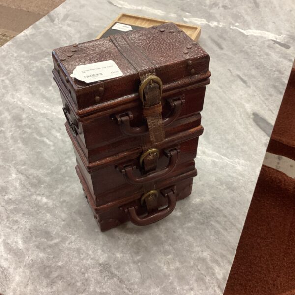 wooden brief case wine carrier