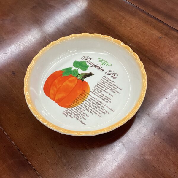 pumpkin pie recipe plate