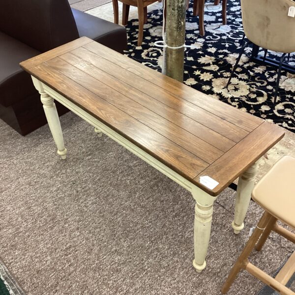 rustic farmhouse whitewash console table