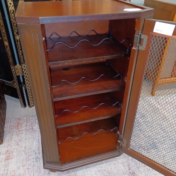 wine cabinet w/wire mesh door