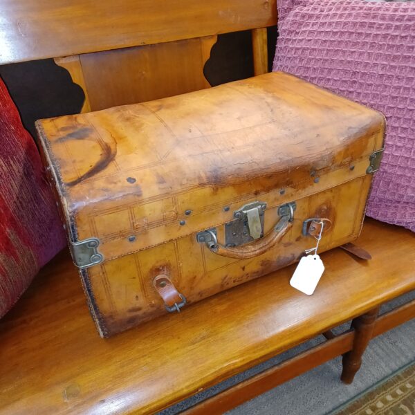 antique leather trunk