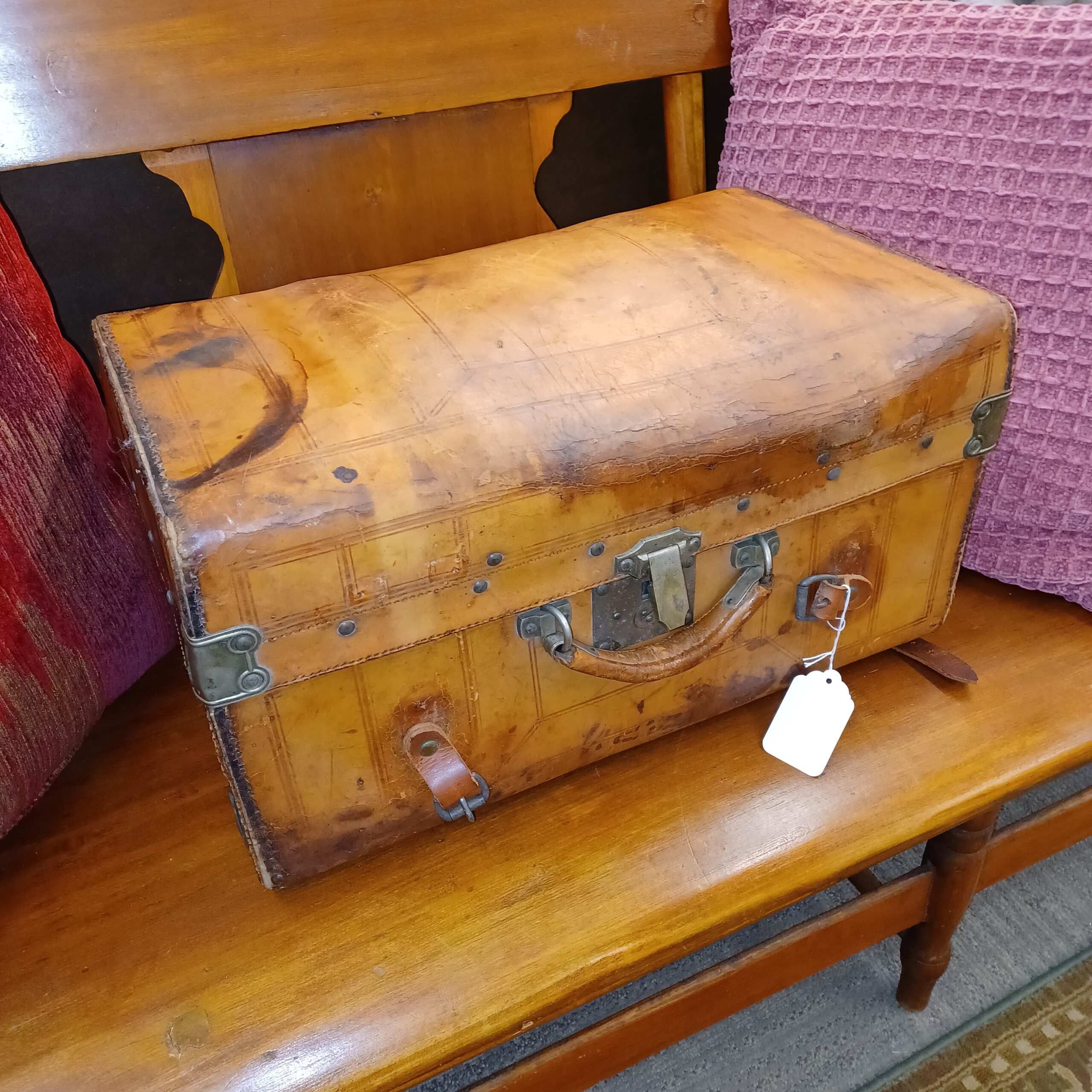 antique leather trunk