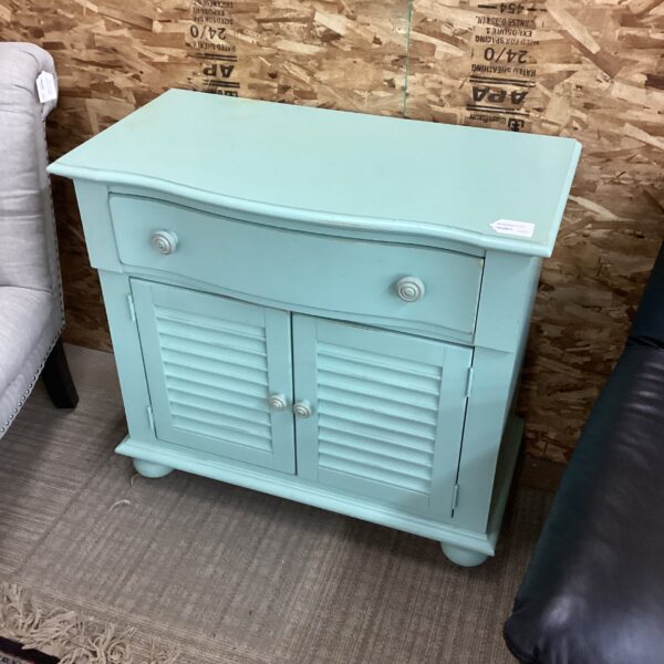 stanley seafoam louvered door cabinet