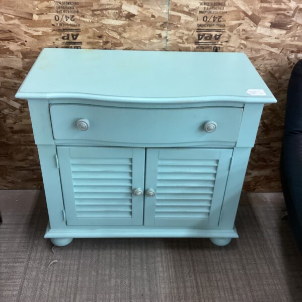 stanley seafoam louvered door cabinet