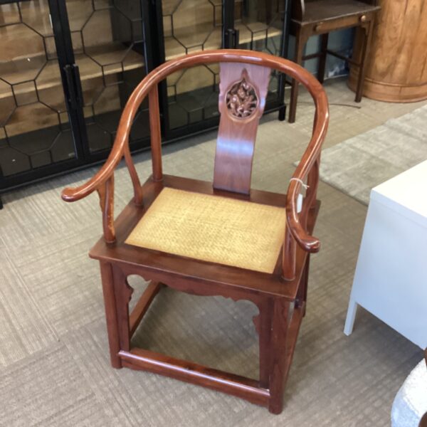 chinese hardwood horseshoe chair