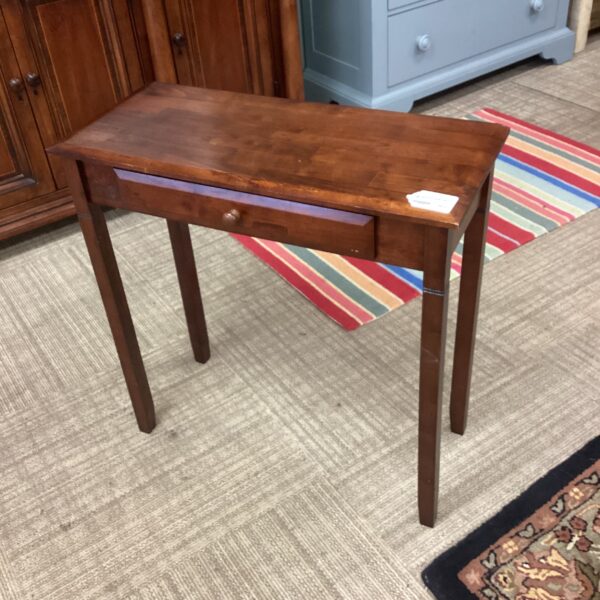 tiny dark wood console table