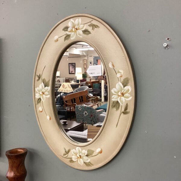 oval floral mirror