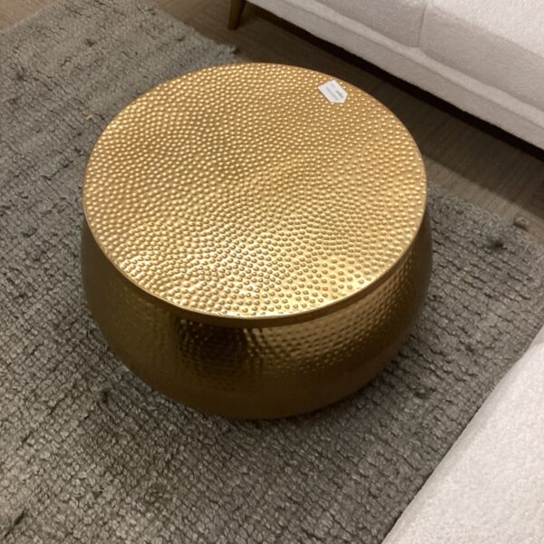 world market hammered brass storage coffee table