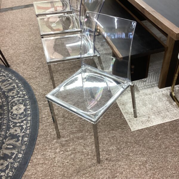 set of 4 pedrali blitz acrylic chairs