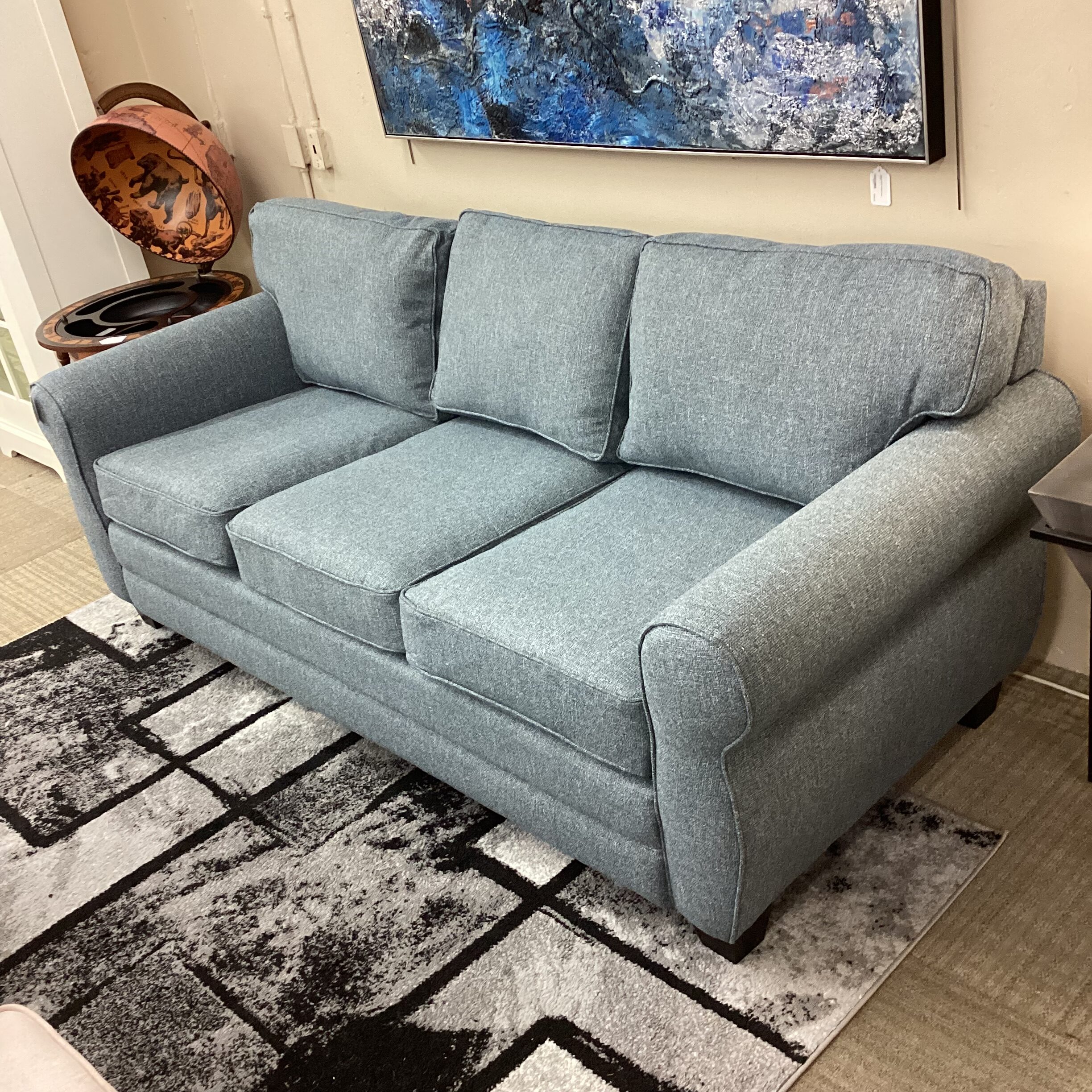 cozy cool gray sofa